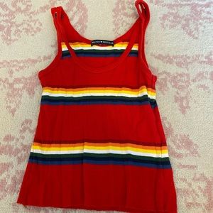 Brandy Melville Red striped crop top